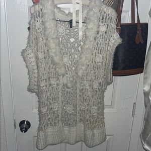 G.G. PINK Cozy off White Knit cardigan